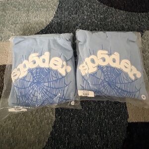 Sp5der Blue Graphic T-Shirt